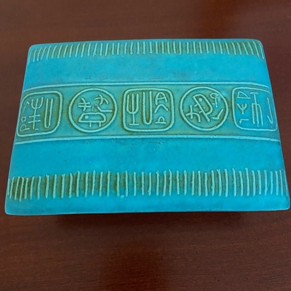 RARE Alvino Bagni for Raymor Bitossi Sea Garden Turquoise  Box Made in Italy - Picture 4 of 11